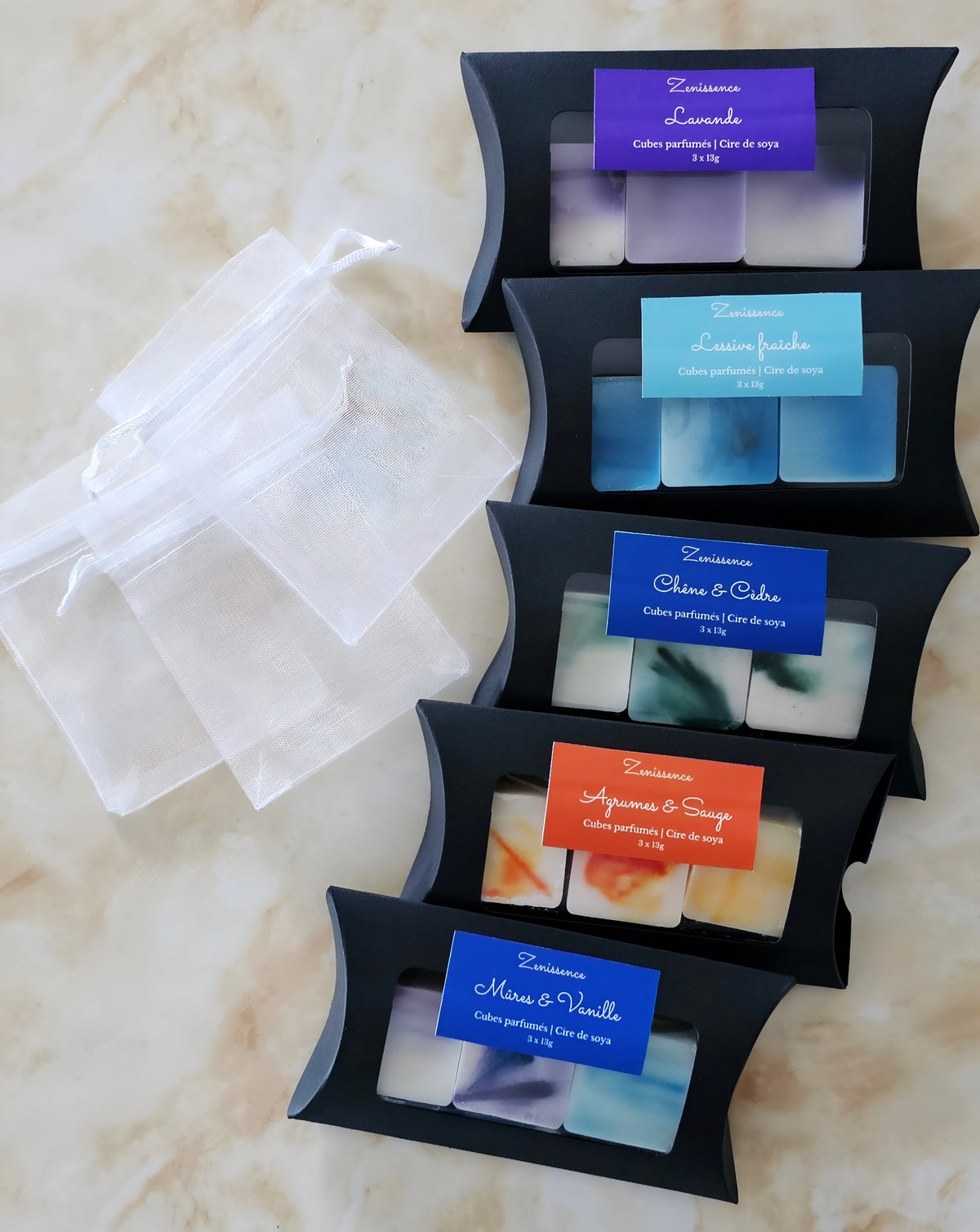 Cubes parfumés pour tiroirs